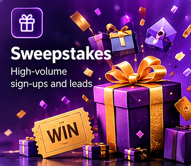 Sweepstakes: High-volume sign-ups and leads
